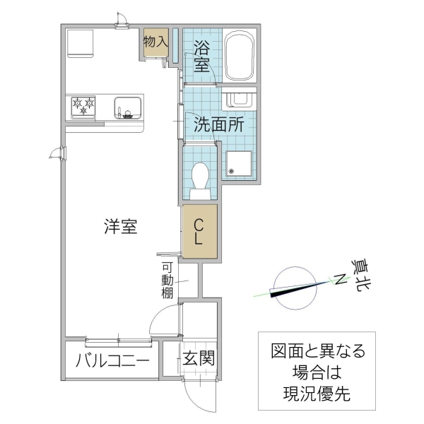 レーガベーネ市毛IIA棟の間取り