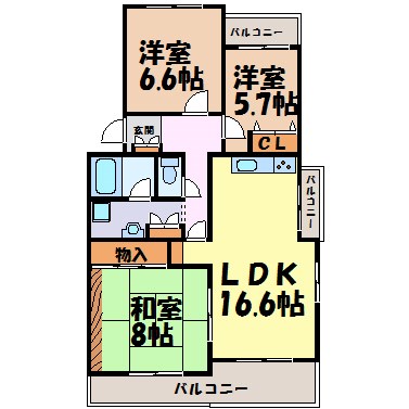 蜜柑山セピアコートの間取り