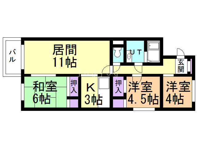 フラット５７の間取り