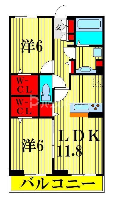 流山市市野谷のマンションの間取り