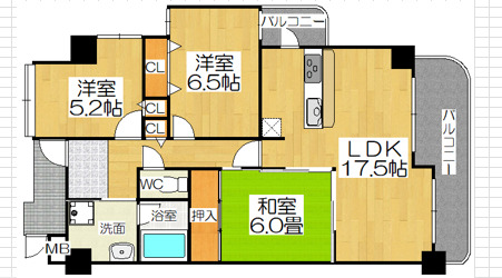 サングレールキャステージの間取り