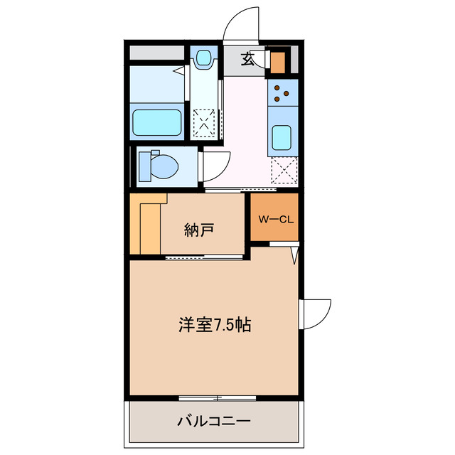 津市雲出本郷町のマンションの間取り