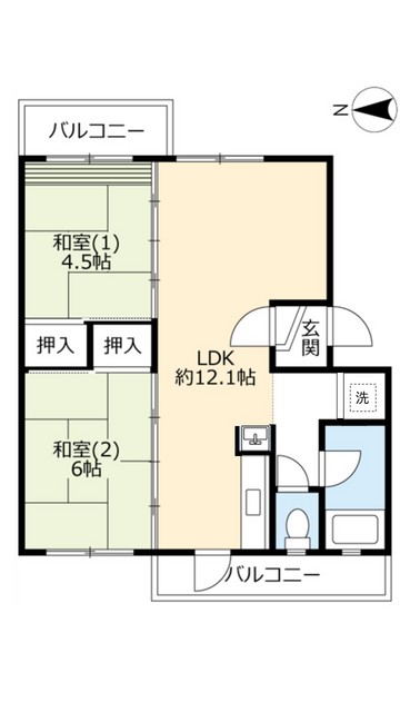 ＵＲ平城第一の間取り