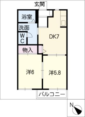 イーストコートＳの間取り