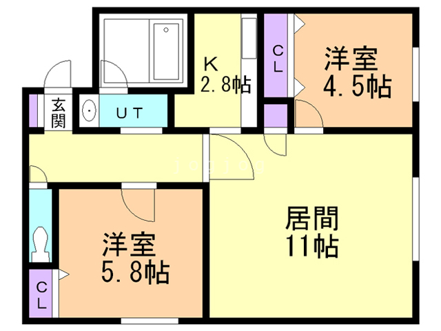 ハイツユートピアの間取り