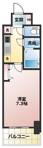 プランドール北浜の間取り