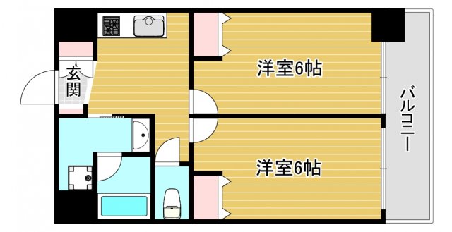 エステムコート難波Vブロードの間取り