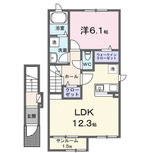 ウィステリア　1の間取り