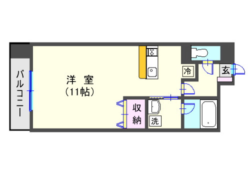 鹿児島市西千石町のマンションの間取り