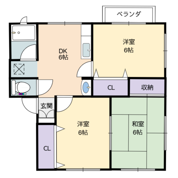 クレストFの間取り