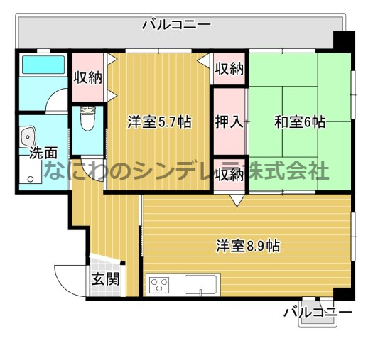 リーデルフェリア住之江の間取り