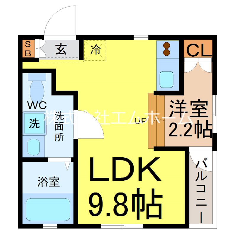 名古屋市南区柴田町のアパートの間取り