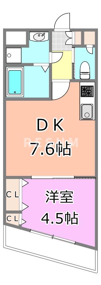 千葉市稲毛区稲毛のマンションの間取り