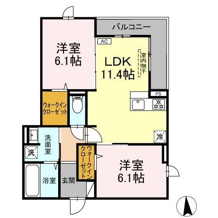 足立区六町のアパートの間取り