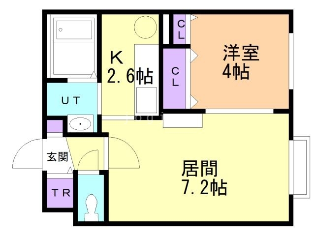 アビタ２２　真栄１－２の間取り