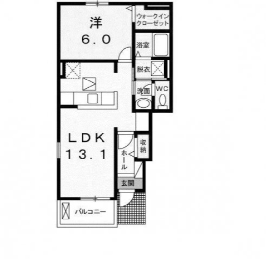 深谷市岡のアパートの間取り