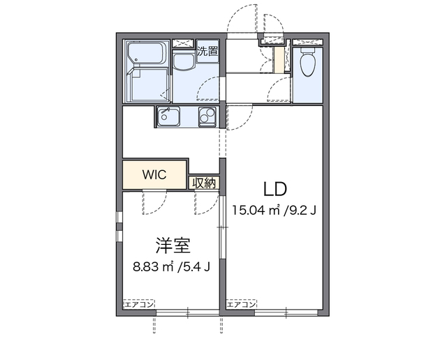 クレイノ桜山の間取り