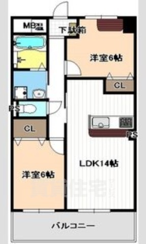 名古屋市港区善進本町のマンションの間取り