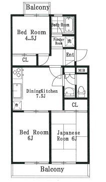 所沢市小手指町のマンションの間取り