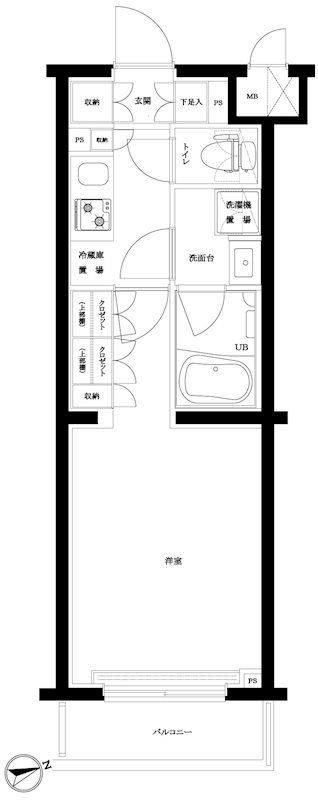 川崎市中原区宮内のマンションの間取り