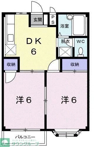 桶川市坂田東のアパートの間取り