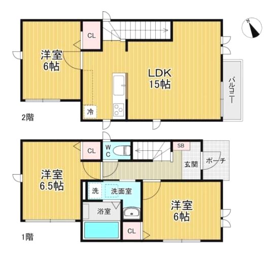 調布市入間町のアパートの間取り