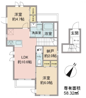 世田谷区赤堤のアパートの間取り