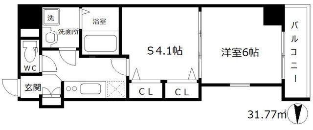 大阪市北区太融寺町のマンションの間取り