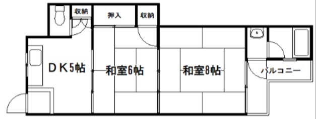 京都市左京区下鴨芝本町のマンションの間取り