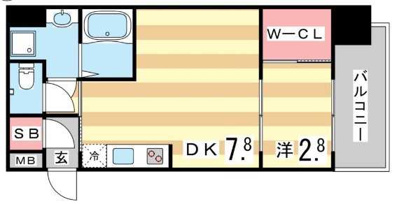 神戸市中央区吾妻通のマンションの間取り