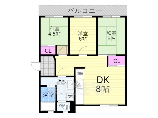 醍醐上ノ山団地A1棟の間取り