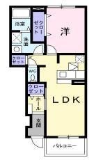 鶴ヶ島市大字脚折のアパートの間取り