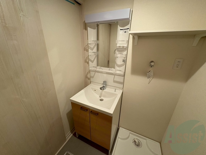 洗面設備　こちらは洗面台になります。シャンプードレッサー仕様です。