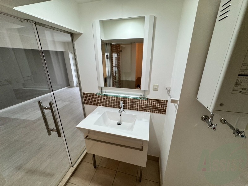 洗面設備　こちらに洗面台があります。朝の洗顔はこちらで。