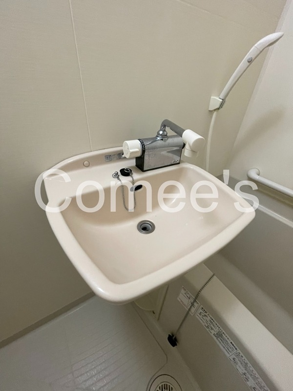 洗面設備　洗面台はバスルームに設置されています