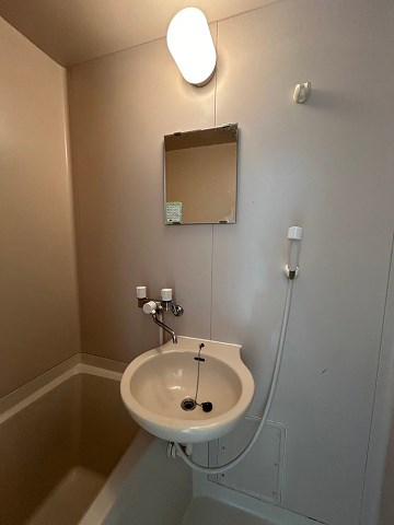 洗面設備　スペースが確保できる洗面所です