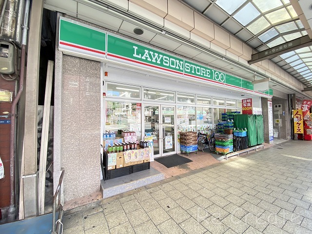 コンビニ　ローソンストア100松屋町住吉店（コンビニ）まで446m