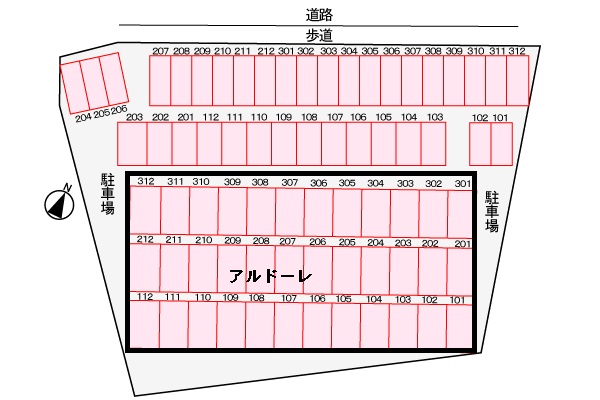 駐車場　駐車場配置図