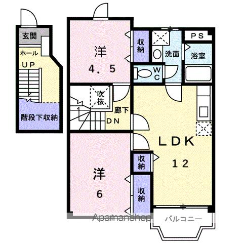 ＪＲ山陽本線 三原駅 バス乗車時間：8分 最寄りバス停で下車 徒歩3分 2階建 築27年の間取り写真