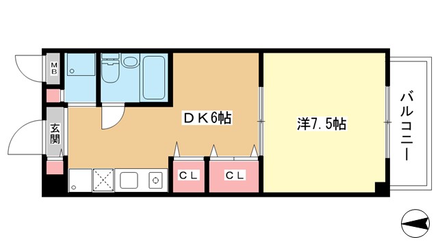 北大阪急行 緑地公園駅 徒歩17分 4階建 築32年の間取り写真