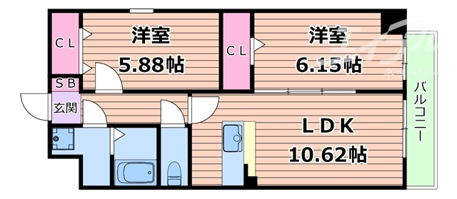 地下鉄御堂筋線 中津駅 徒歩4分 12階建 築1年の間取り写真