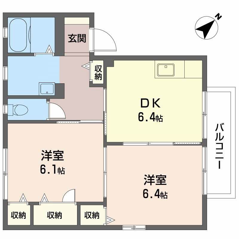 神戸電鉄有馬線 長田駅 徒歩9分 2階建 築25年の間取り写真