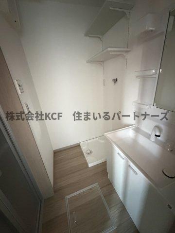 洗面設備　スペースが確保できる洗面所です