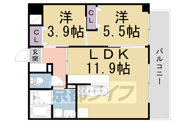 GRAND LATTICE KAWARAMACHI SHICHIJOの間取り写真