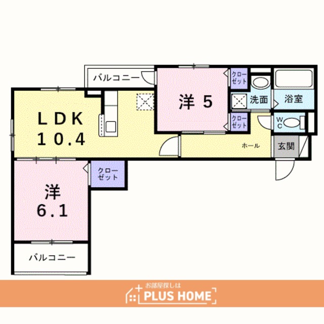 東釘貫丁3丁目アパートAの間取り写真