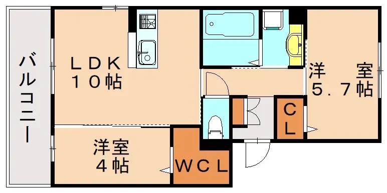 筑豊電気鉄道 熊西駅 徒歩5分 3階建 築12年の間取り写真