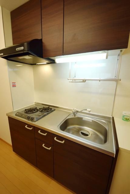キッチン　都市ガス対応２口システムキッチン