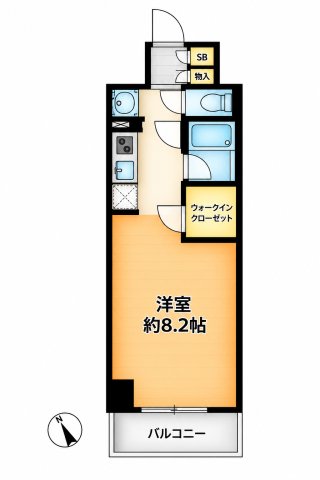 アスヴェル神戸元町海岸通の間取り写真