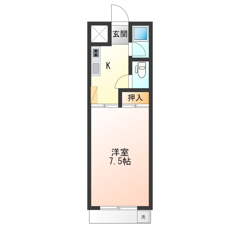 あおばハイツの間取り写真