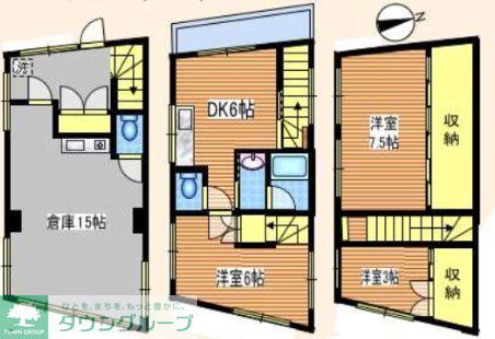 西武新宿線 都立家政駅 徒歩7分 3階建 築48年の間取り写真